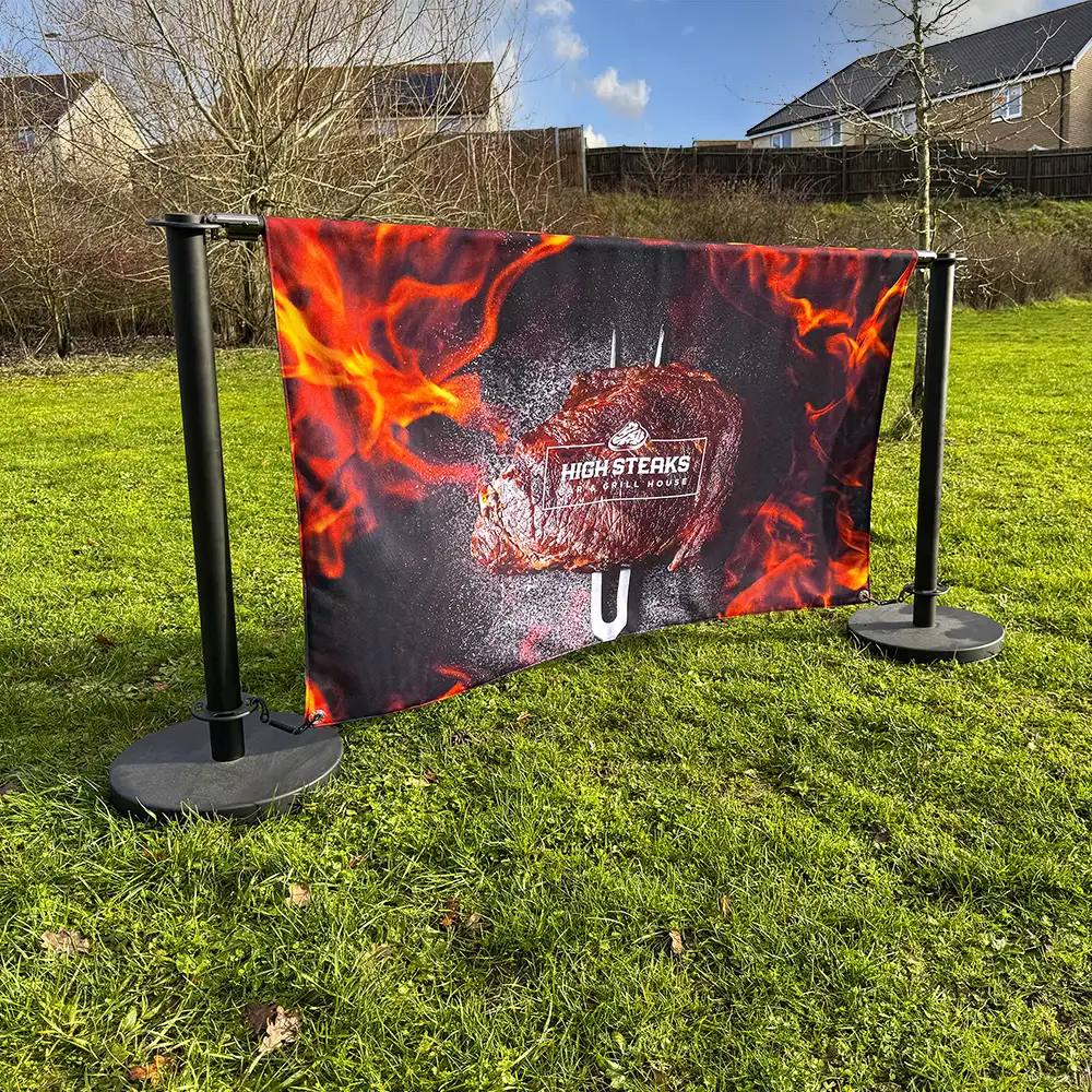 Economy Café Barrier (Fabric Mesh Double-Sided Graphic)