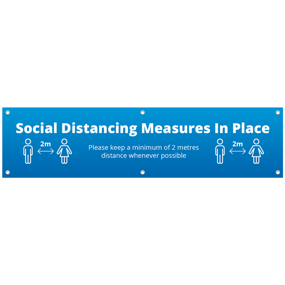 COVID - Social Distance Banner 2x05 - Blue