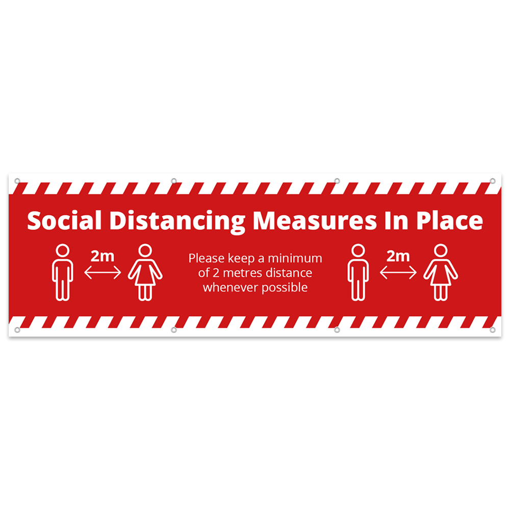 COVID - Social Distance Banner 3x1 - Alert