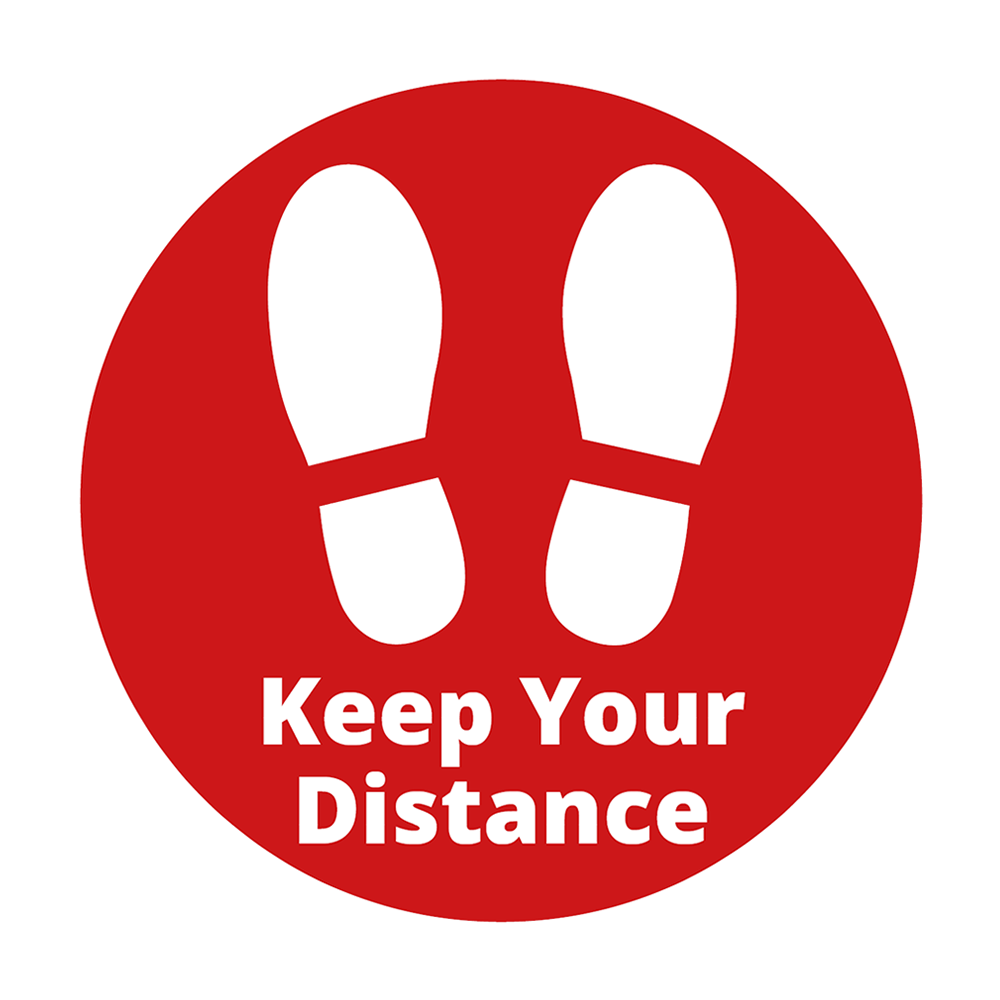 COVID - Floor Vinyl - Keep Your Distance - Alert