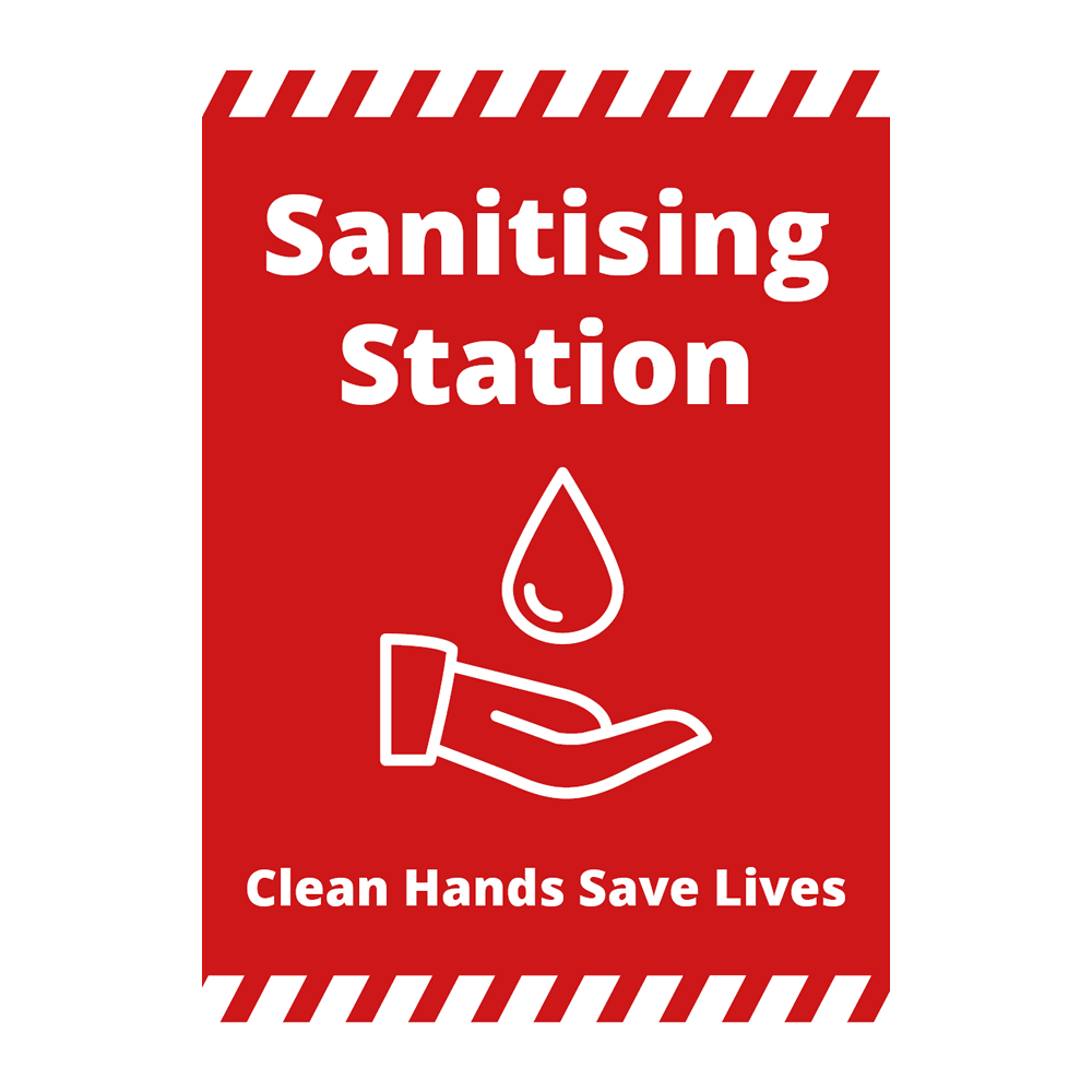 COVID - Sign - Sanitising Station - Alert
