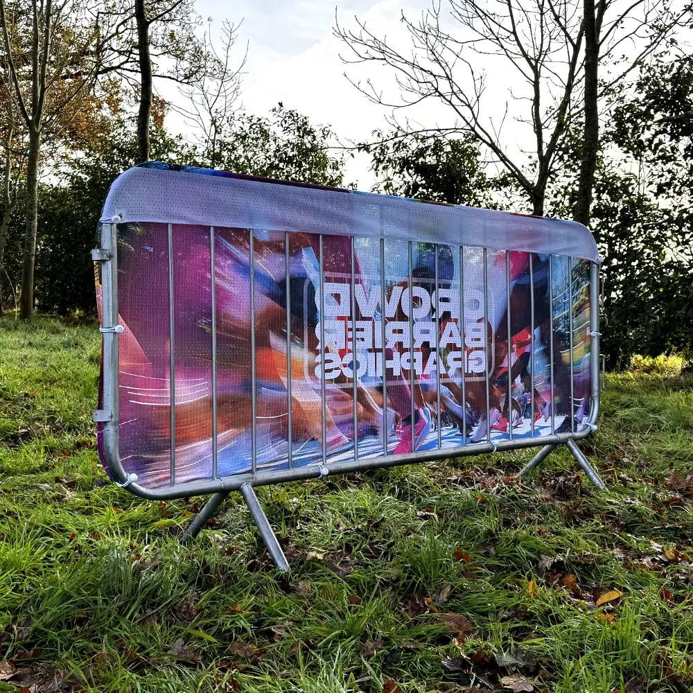 Crowd Barrier Graphic (AirMesh Fabric Jacket, Single-Sided, Rear from Side)