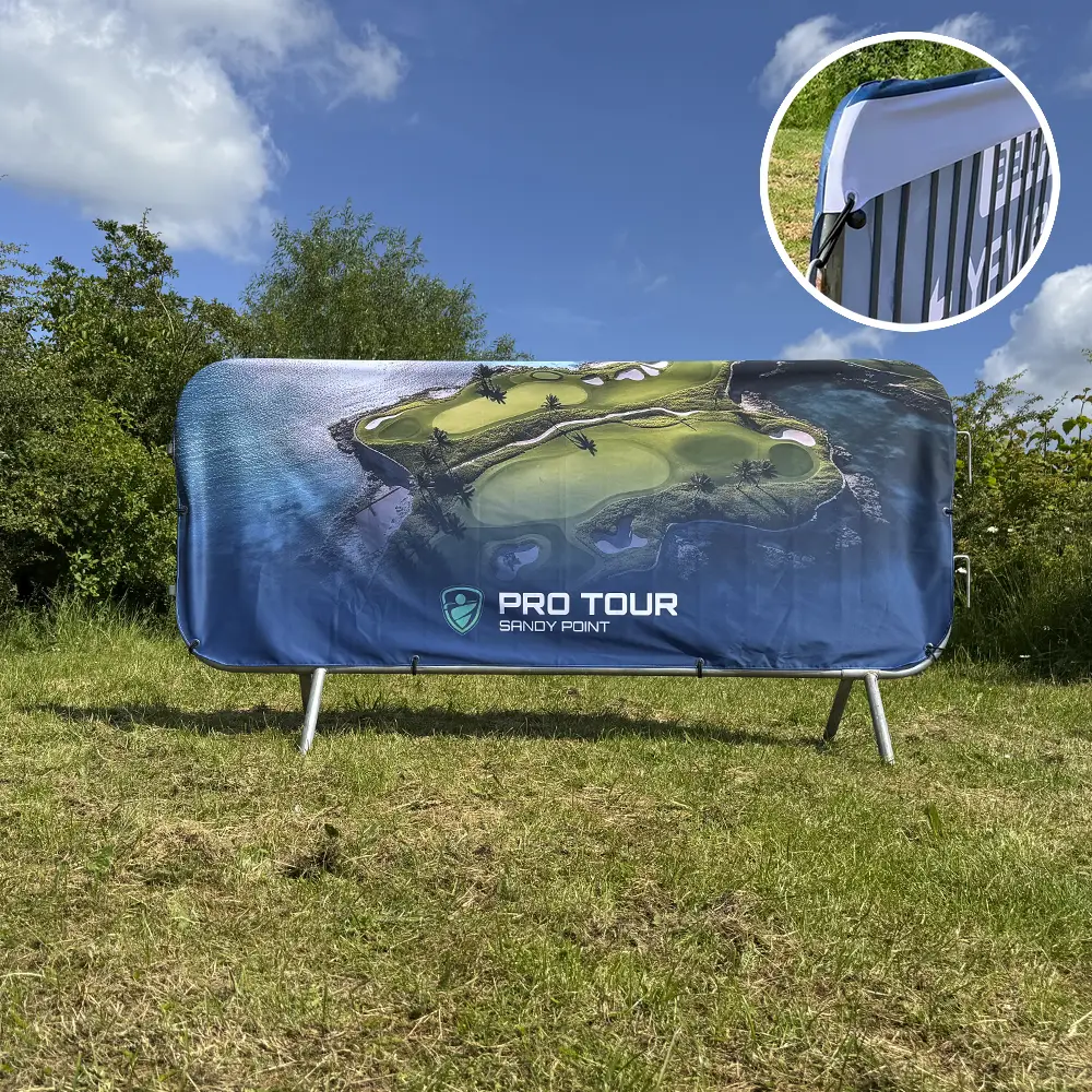Crowd Barrier Graphic (Fabric Jacket, 2300mm Barrier, Double-Sided, All Rounded Corners)